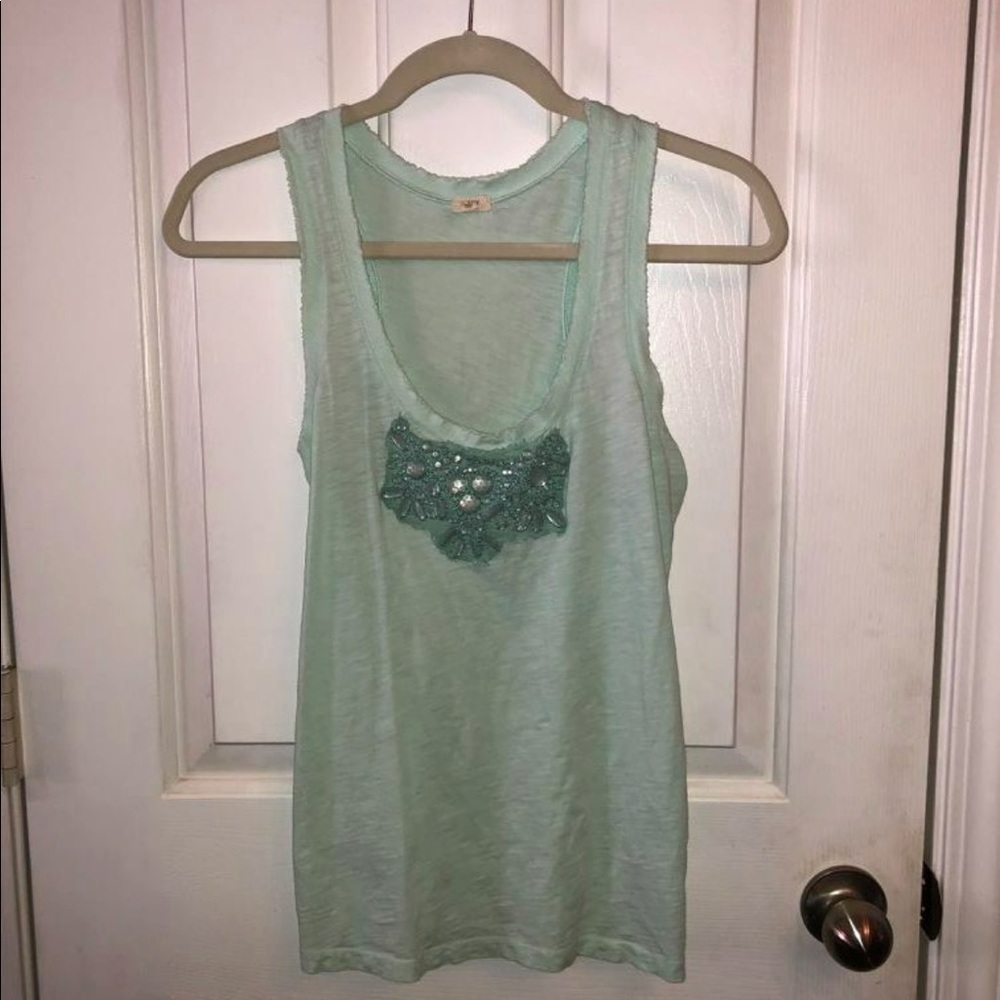 J Crew embellished tank top